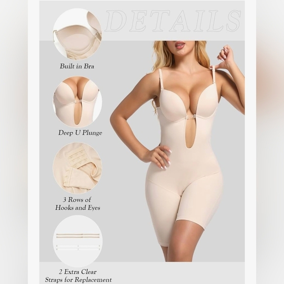 Decorus Backless Shapewear Strapless Bodysuits #751 - Picture 7 of 9